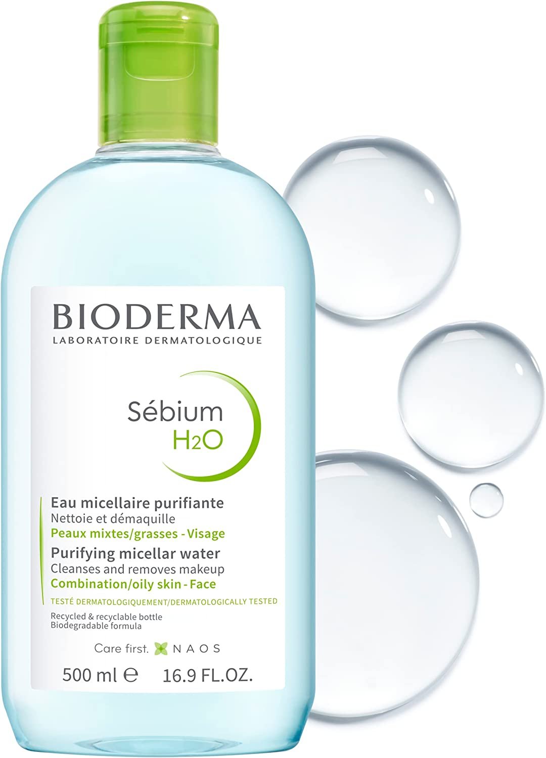 Bioderma Sebium H2O Mu Removing Micelle Solution, 500ml