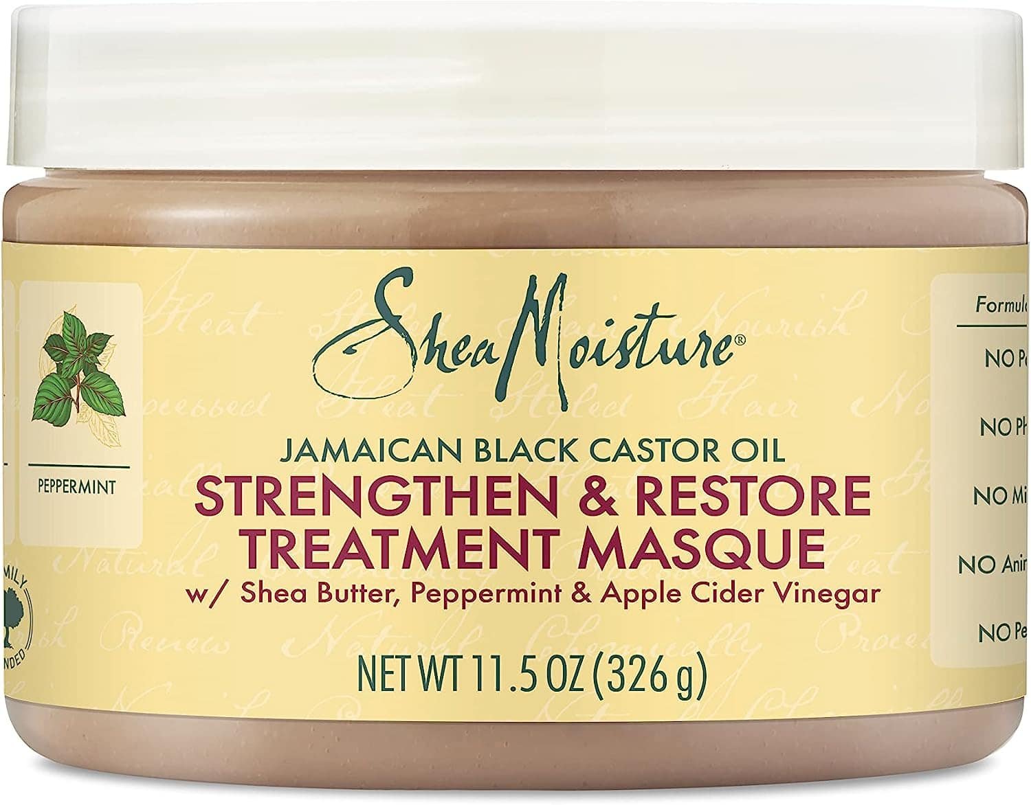 Shea Moisture Jamaican Black Castor Oil Strengthen Restore Treatment Masque, 12oz