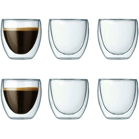 Set of 12pcs Double Wall Glasses Insulated Drink Glass Espresso Tea cup