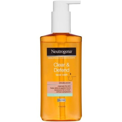 Neutrogena Clear & Defend Face Wash 200ml | With Salicylic Acid For Spot-Prone Skin Oil Free