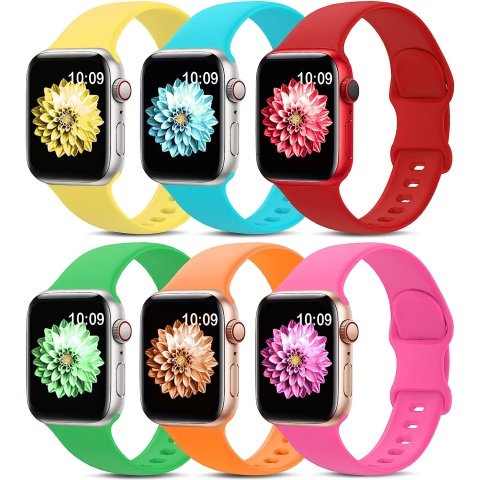 6 Pack Sport Bands Compatible with Apple Watch