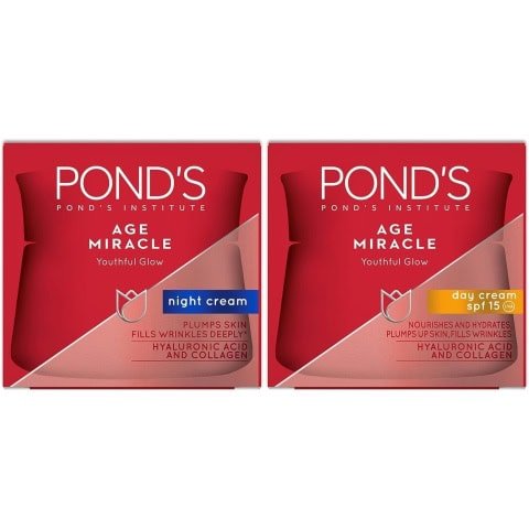 Pounds Age Miracle Day + Night Cream for Youthful Glow