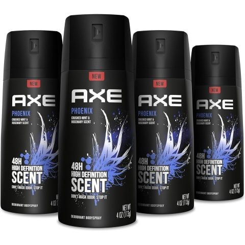 AXE Body Spray for Men 4 oz Pack of 4