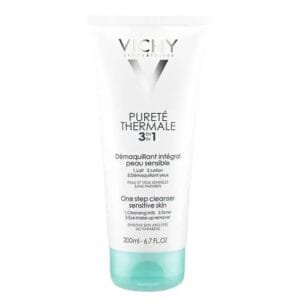 Vichy Pureté Thermale One Step Cleanser for Sensitive Skin - 3.3 fl oz | Gentle Cleanse, Tone & Remove Makeup