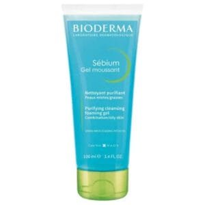 BioDerma Sebium Gel Moussant Purifying Cleansing Foaming Gel 100ml – Gentle Cleanser for Combination to Oily Skin