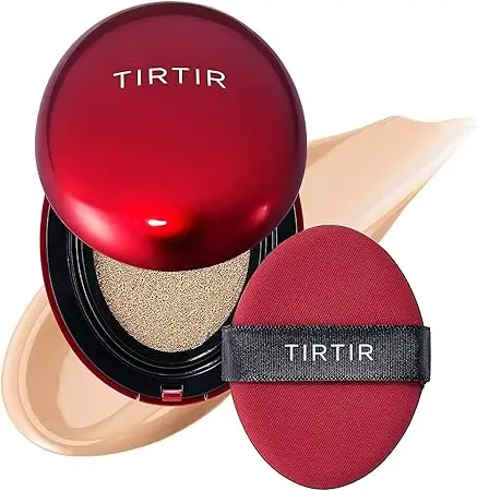 TIRTIR Mask Fit Red Cushion Foundation | Japan's No.1 Choice for Glass skin, Long-Lasting, Lightweight, Buildable Coverage, Semi-Matte (23N Sand, 0.63 Fl Oz (Pack of 1))