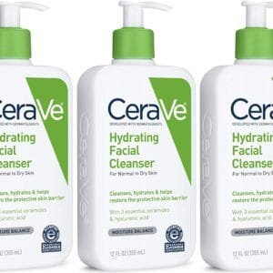 CeraVe Hydrating Facial Cleanser 12 oz (Pack of 3)
