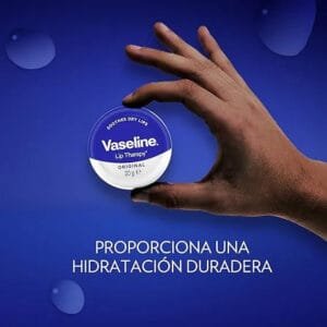 Vaseline Lip Therapy Petroleum Jelly Original for Men – 0.7 oz Lip Balm for Moisturized, Smooth Lips