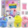 4USTORE 400ML Butter Slime Kit for Kids, Girls & Boys - Non-Sticky, Scented, Soft & Glossy to Make Your Own Cloud Slime – Stress Relief Party Favors & Great Gift Idea, 4 Bottles (100ml Per Bottle)