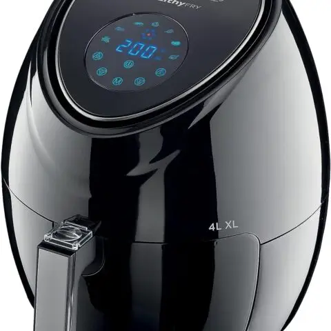 KENWOOD Digital Air Fryer XL 3.8L 1.7KG 1500W with Rapid Hot Air Circulation for Frying, Grilling, Broiling, Roasting, Baking and Toasting HFP30.000BK Black