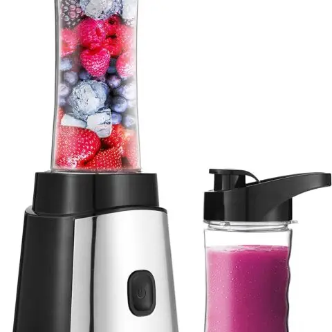 KENWOOD Personal Blender 350W Smoothie Blender/Smoothie Maker with 570ml & 400ml Tritan Smoothie2Go Bottle and Lid, Ice Crush Function BLM05.A0BK Black/Silver