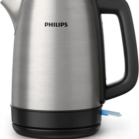 Philips New Daily Metal Kettle 1.7 Liters Capacity, 2200 Watts, Silver/Black, HD9350/92